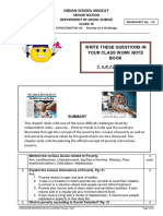 Class Ix Economics Ch-03-Poverty As A Challenge Worksheet No 14