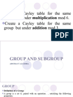 Topic 5 - Group and Subgroup