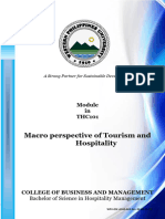 Module 2 Macro Perspective of Tourism and Hospitality