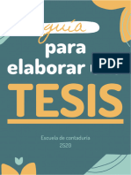 Guía para La Elaboración de Una Tesis