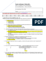 Prueba de Biología