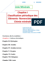 Chapitre I Tableau Periodique Nomenclature Des Composes Mineraux