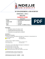 Eng Surveying I Test 1 - 20221011 - Marking Guide