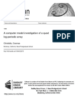 A Computer Model Investigation of A Quad Log-Periodic Array: Christidis, Cosmas