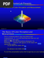 The Basics of Color Perception and Measurement