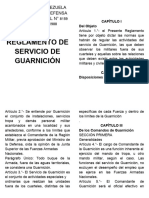 Reglamento Del Servicio de Guarnición