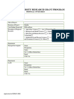 Proposal Cover Sheet