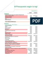 Presupuesto Regla 50-30-20 