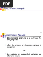 Discriminant Analysis