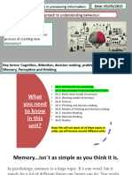 Title: 3A.1: Key Concepts in Processing Information Date: 05/05/2023 LI: Cognitive Approach To Understanding Behaviour. Starter Tasks