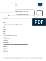 Matemáticas. Trabajo de Repaso 1o ESO. Junio 2021