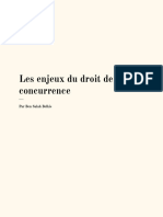 Les Enjeux Du Droit de La Concurrence