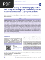 Diagnostic Accuracy of Ultrasonography Verified Wi