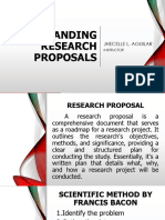 Understanding Research Proposals Review