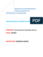 Cuadro Comparativo de Requerimientos Normativos para Un Proceso de Importación y Exportación