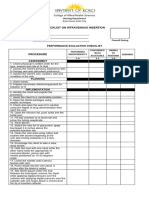 Checklist On Intravenous Insertion 1.1