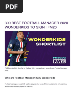 FM 2023 Wonderkids