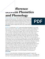 The Difference Between Phonetics and Phonology