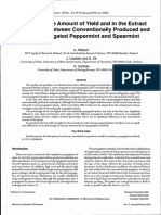 The Yield and Essential Oil Content of Mint (Mentha SSP.) in Northern Ostrobothnia