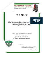 Tesis: Caracterización de Aleaciones de Magnesio (AZ80)