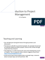 Lecture One Intro To PM 2609