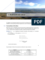 Chapitre 1 - Rudiments de Calcul