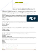 Physics XII CH 9 CASE STUDY Ray Optics and Optical Instruments