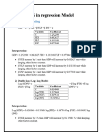 Use of LOG in Regression Model