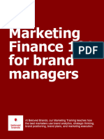 Marketing Finance 101 For Brand Managers