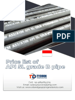 Api 5l Grade B Pipe Price List Indonesia