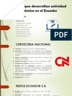 Deber 4 - Empresas Que Desarrollan Actividad Económica en El Ecuador