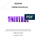 Regras - Universe Roleplay