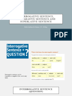 Pertemuan 5 Interrogative Sentence, Comparative Sentence and Superlative Sentence