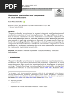 Mechanistic Explanations and Components of Social Mechanisms