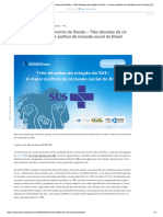 16° Newsletter de Economia Da Saúde - Três Décadas Da Criação Do SUS - A Maior Política de Inclusão Social Do Brasil - BVS Economia Da Saúde