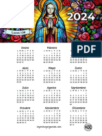 Calendario 2024 Versiculo Maria