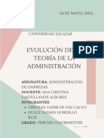 Evolución de La Teoría de La Administración