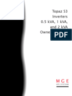 Topaz S3 Inverters 0.5 kVA, 1 kVA, and 2 kVA Owner's Manual