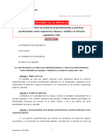 LEY - 31396 Ley Que Reconoce Las Prácticas Preprofesionales y Prácticas