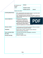 Lesson Plan: Respect Other's Opinion, Working in Group: Tolerance Global Citizenship, Authenticity