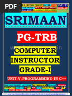 PG TRB Computer Instructor Grade I Unit 5 Study Material (2021 2022) Srimaan Coaching