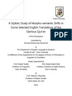 A Stylistic Study of Morpho Semantic Shi