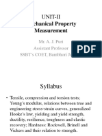 UNIT-II Mechanical Property Measurement