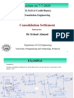 Part 2nd CH Lect 10 Consolidation Settlement in Foundations