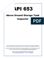 API 653 Above Ground Storage Tanks Inspector 08-July-2023