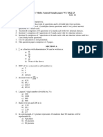 Annual Sample Paper - VI - Maths