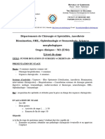 00 Objectifs Et Activités de Stage Départements de Chirurgie Et Spécialités ORL Sces Morpho