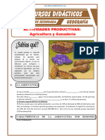 La Agricultura y La Ganadería para Segundo Grado de Secundaria