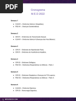 Cronograma MED 2022