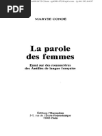 Maryse Condé - La Parole Des Femmes